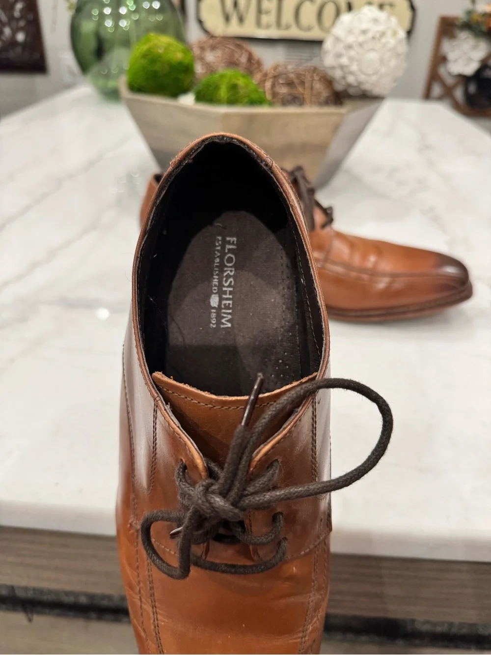 Florsheim sleek cognac